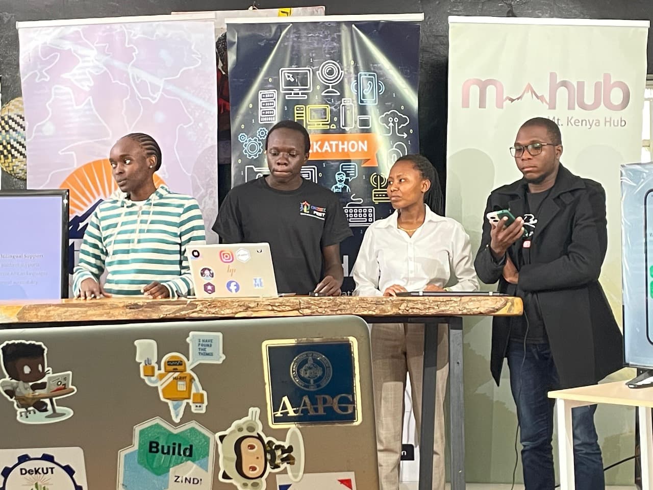 Simon Juma with tech community