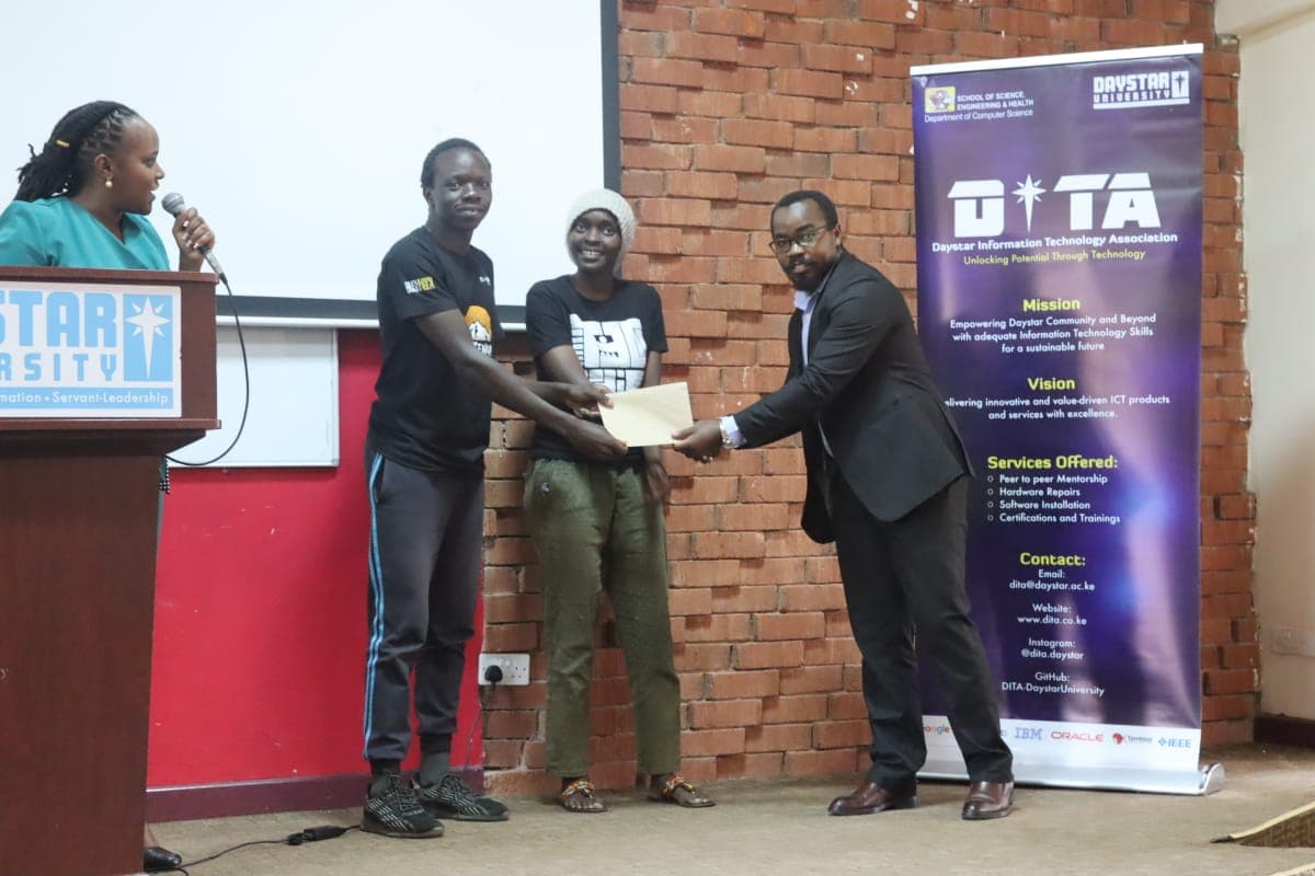 Simon Juma at hackathon event