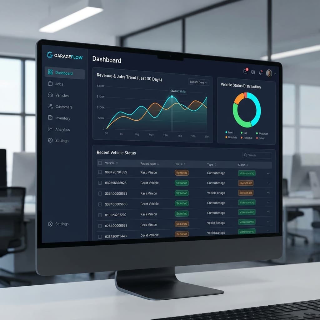 Garage Management System - A full-stack platform that helps garages streamline clients, vehicles, invoices, and service operations. built by Simon Juma
